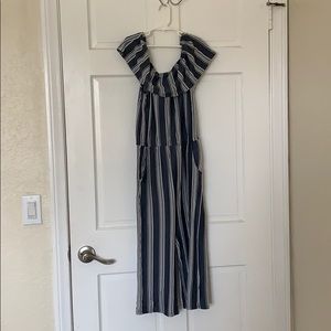 Dark grey and white romper for girl